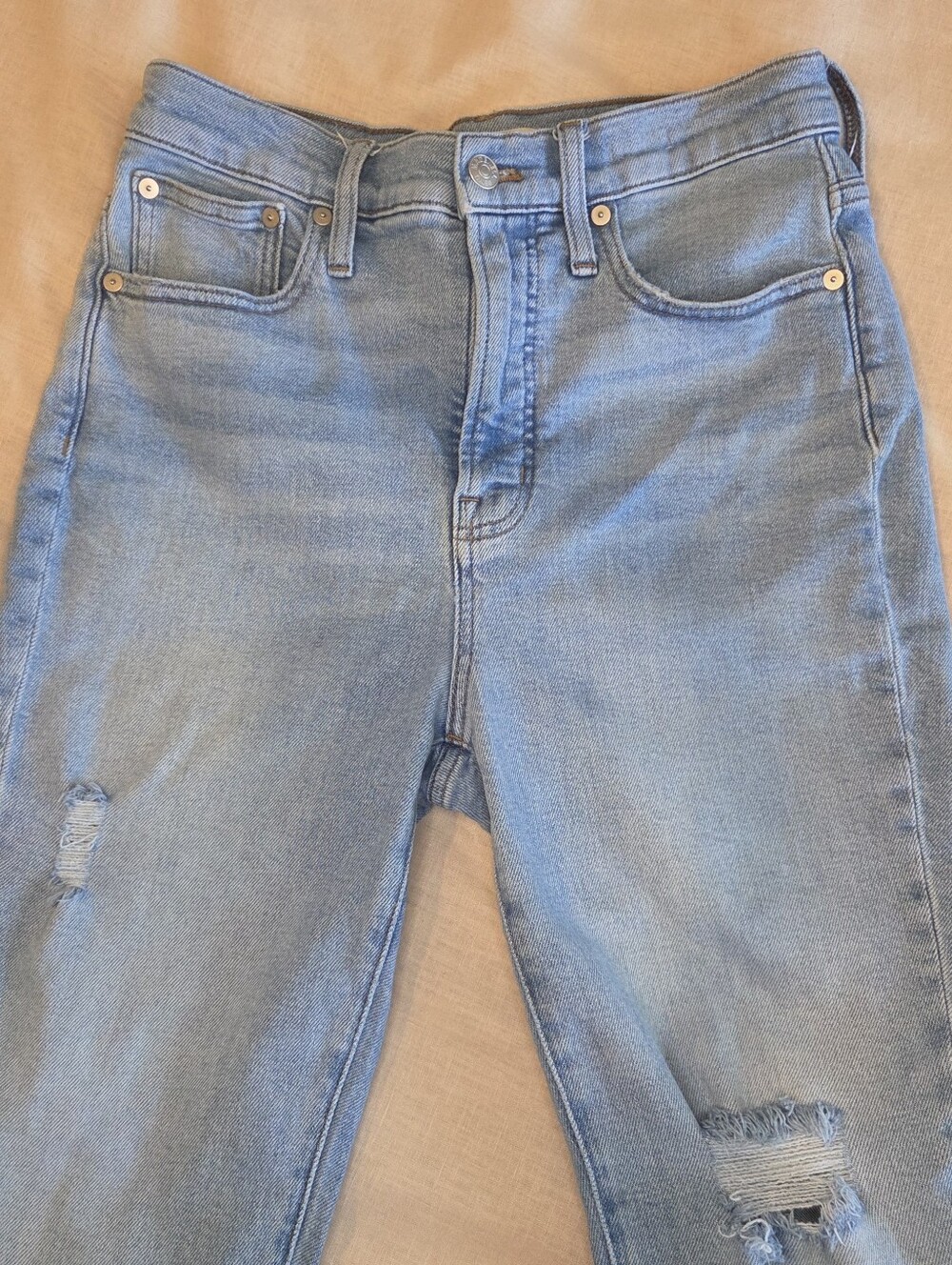 Madewell The Perfect Vintage Jean Distressed Raw Hem Jeans Size 26P